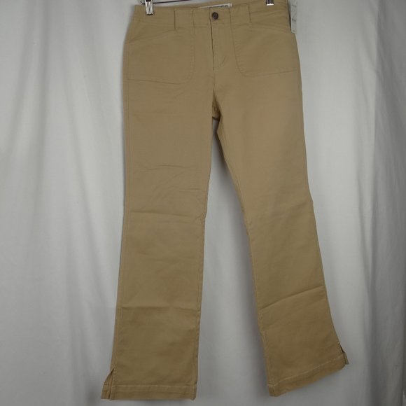 tan bootcut pants